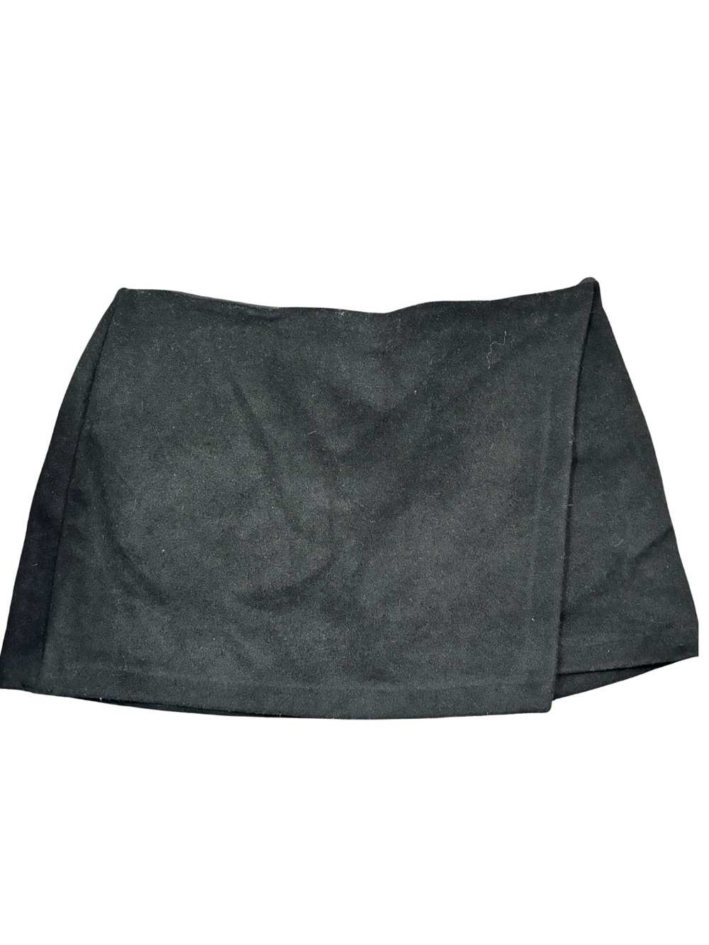 Abercrombie & Fitch Black Mini Skirt - Clean Wrap Panel